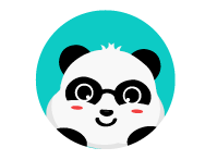 icono panda turquesa