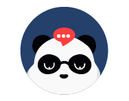 icono panda azul