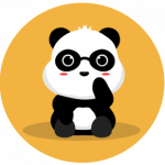 panda icono amarillo